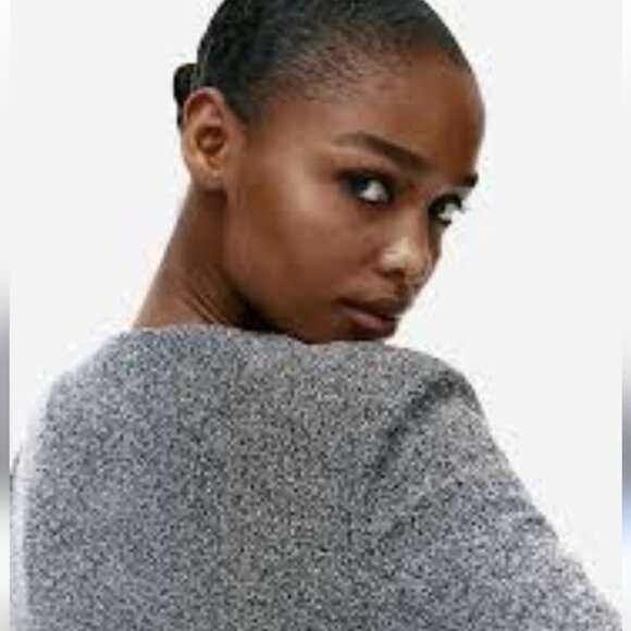 Ann Taylor Gray Long Sleeve Sweater with Side Tie - Size XS Like New - Picture 1 of 6